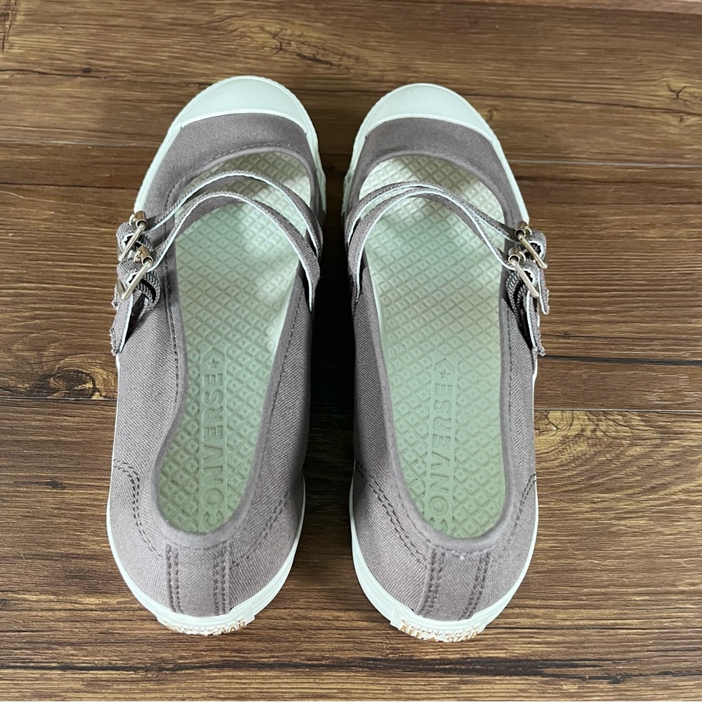 Converse “Dainty Mary Jane” Purple Flats Sneakers Women’s Size 8.5 Shoes - Picture 5 of 8